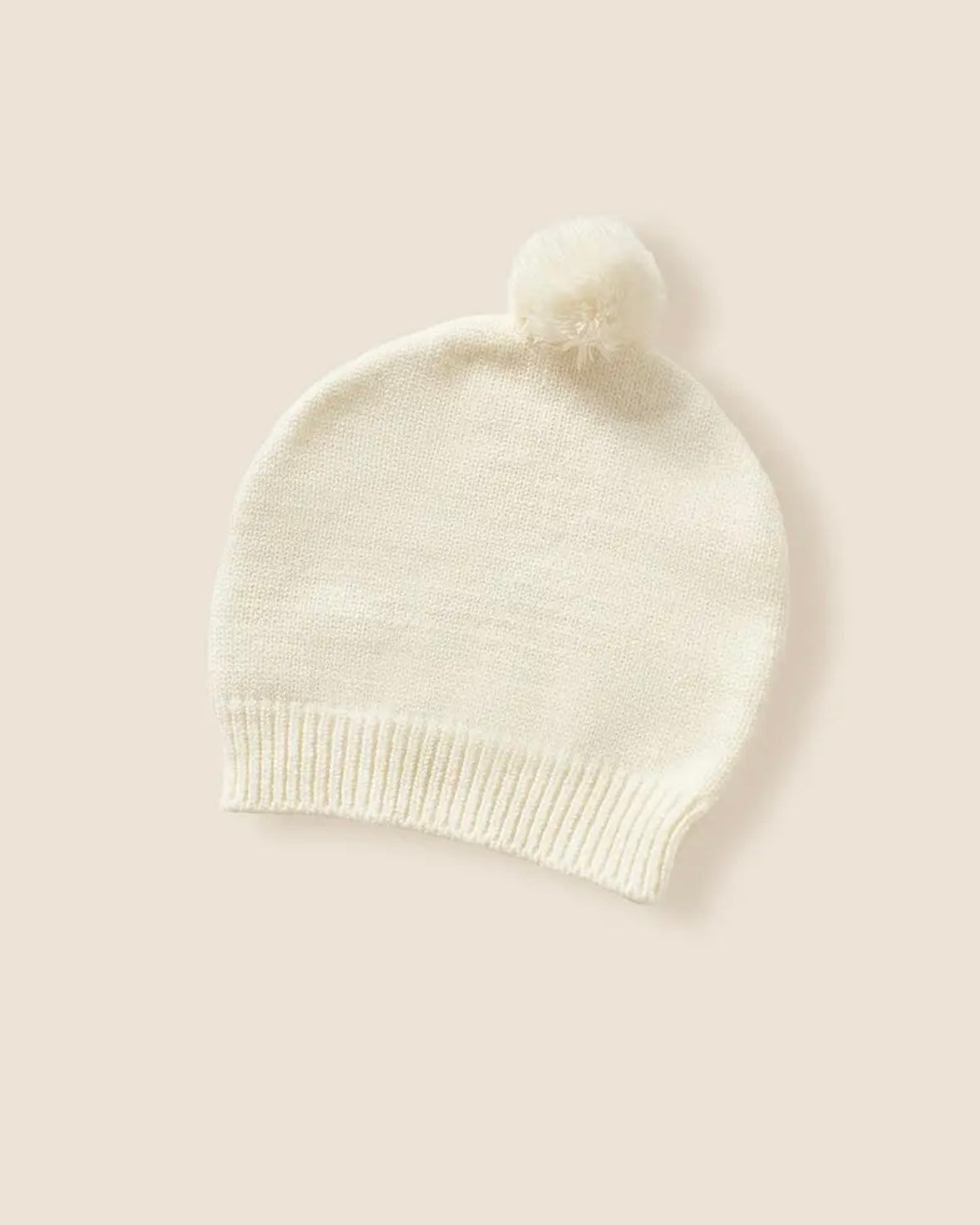 Floral Knit Baby Romper with Matching Hat – Cream (1–3M)