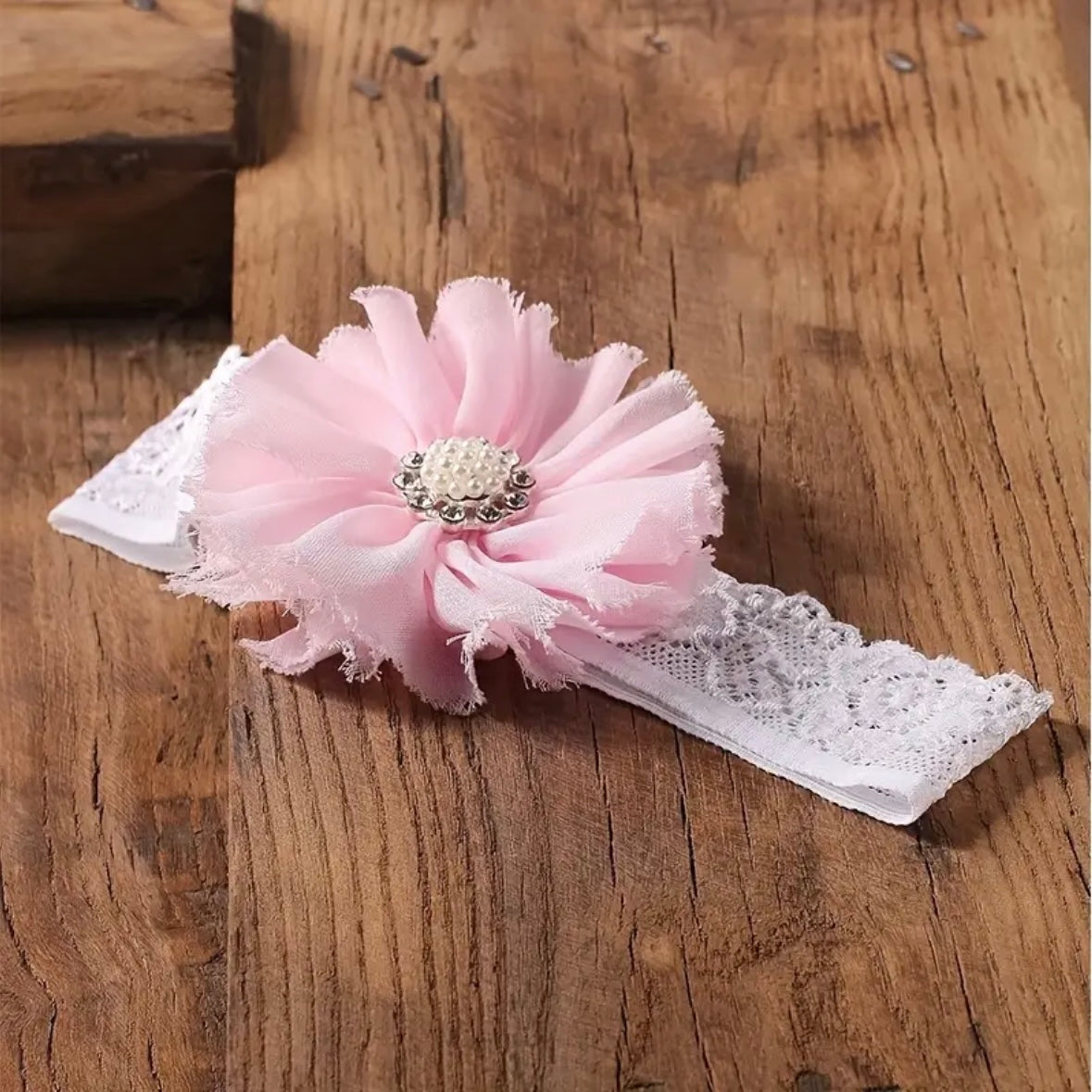 Blush Lace Newborn Romper with Headband | Soft Baby Photoshoot Outfit | Adorable Infant Lace Bodysuit | Perfect Baby Shower Gift