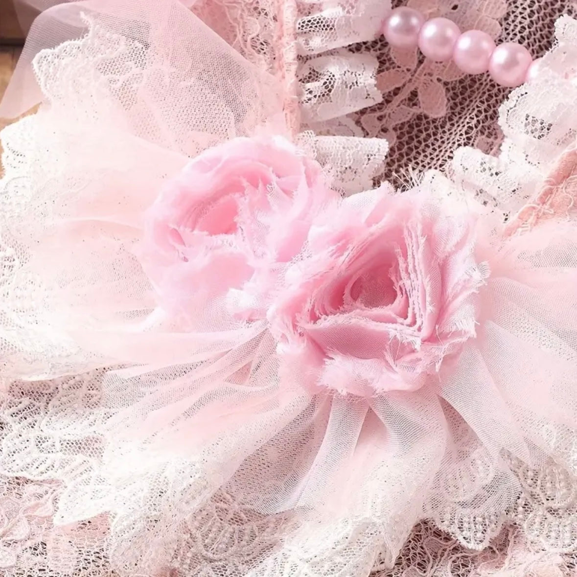 Blush Lace Newborn Romper with Headband | Soft Baby Photoshoot Outfit | Adorable Infant Lace Bodysuit | Perfect Baby Shower Gift