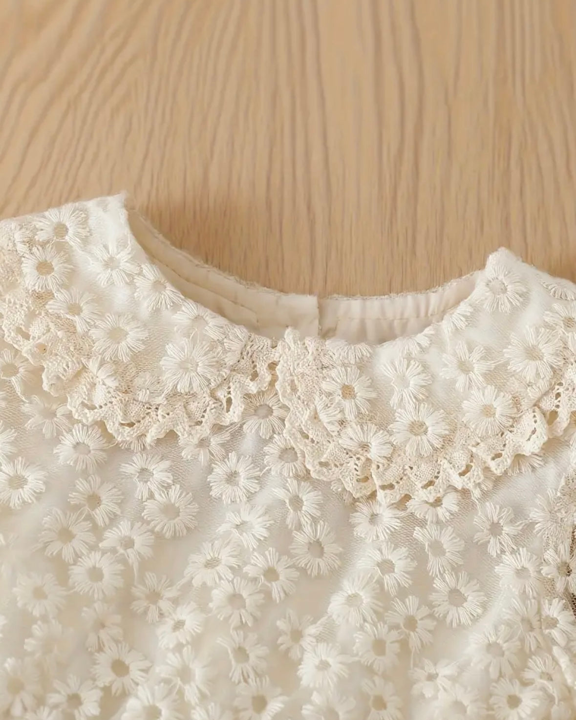 Ivory Daisy Lace Dress – Sizes 18-24m  & 2–3Y 🤍🌼
