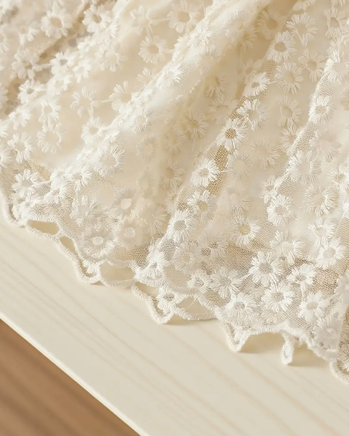 Ivory Daisy Lace Dress – Sizes 18-24m  & 2–3Y 🤍🌼