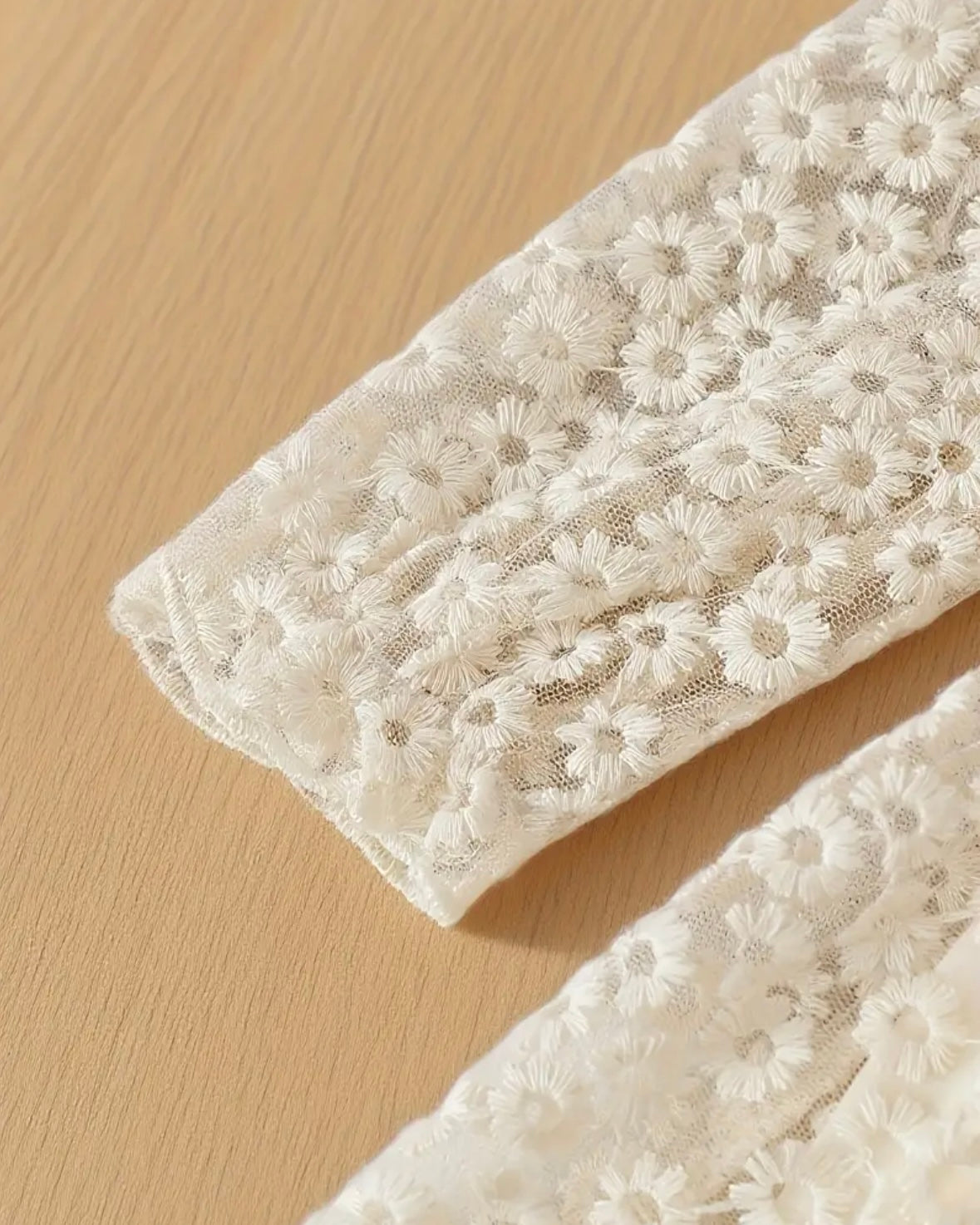 Ivory Daisy Lace Dress – Sizes 18-24m  & 2–3Y 🤍🌼