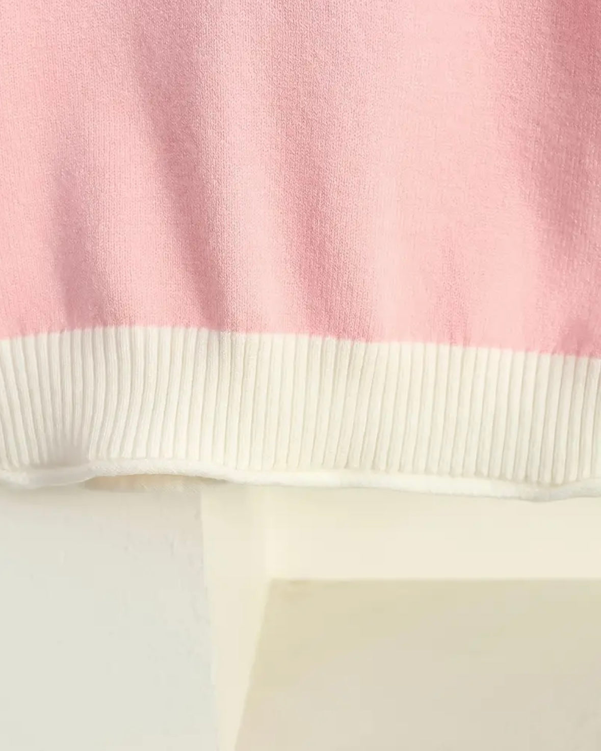 Pastel Rainbow Sleeve Knit Sweater – Size 2T | Soft Pink Pullover for Girls